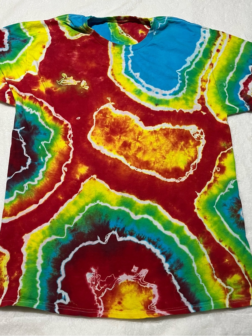 New Tie-Dye Short Sleeve Tee - Red, Yellow, Green, Blue